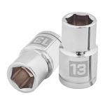 D-1213-M | Dado de 13 mm, 6 puntas, cuadro 1/2', Truper