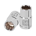 D-1214-EM | Dado de 14 mm, 12 puntas, cuadro 1/2', Truper