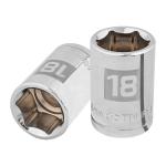 D-1218-M | Dado de 18 mm, 6 puntas, cuadro 1/2', Truper
