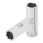 D-1218-ML | Dado largo de 18 mm, 6 puntas, cuadro 1/2', Truper