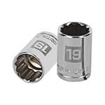 D-1219-EM | Dado de 19 mm, 12 puntas, cuadro 1/2', Truper