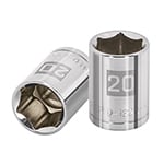 D-1220-M | Dado de 20 mm, 6 puntas, cuadro 1/2', Truper