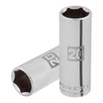 D-1220-ML | Dado largo de 20 mm, 6 puntas, cuadro 1/2', Truper