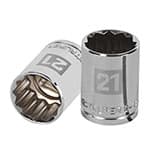 D-1221-EM | Dado de 21 mm, 12 puntas, cuadro 1/2', Truper