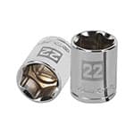 D-1222-M | Dado de 22 mm, 6 puntas, cuadro 1/2', Truper