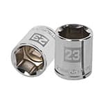 D-1223-M | Dado de 23 mm, 6 puntas, cuadro 1/2', Truper