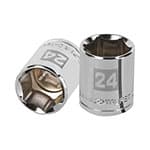 D-1224-M | Dado de 24 mm, 6 puntas, cuadro 1/2', Truper