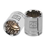 D-1225-EM | Dado de 25 mm, 12 puntas, cuadro 1/2', Truper