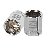 D-1225-M | Dado de 25 mm, 6 puntas, cuadro 1/2', Truper