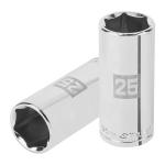 D-1225-ML | Dado largo de 25 mm, 6 puntas, cuadro 1/2', Truper