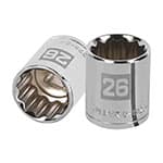 D-1226-EM | Dado de 26 mm, 12 puntas, cuadro 1/2', Truper