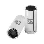 D-1227-ML | Dado largo de 27 mm, 6 puntas, cuadro 1/2', Truper