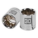 D-1230-EM | Dado de 30 mm, 12 puntas, cuadro 1/2', Truper