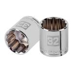 D-1232-EM | Dado de 32 mm, 12 puntas, cuadro 1/2', Truper