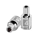 D-1404-M | Dado de 4 mm, 6 puntas, cuadro 1/4', Truper