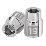 D-3419-M | Dado de 19 mm, 6 puntas, cuadro 3/4', Truper