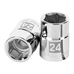 D-3424-M | Dado de 24 mm, 6 puntas, cuadro 3/4', Truper