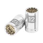 D-3812-M | Dado de 12 mm, 12 puntas, cuadro 3/8', Truper