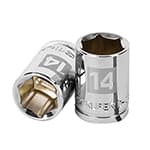 D-3814-HM | Dado de 14 mm, 6 puntas, cuadro 3/8', Truper