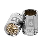 D-3814-M | Dado de 14 mm, 12 puntas, cuadro 3/8', Truper