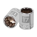 D-3817-M | Dado de 17 mm, 12 puntas, cuadro 3/8', Truper