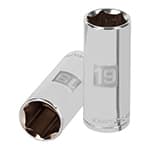 D-3819-HM-L | Dado largo de 19 mm, 6 puntas, cuadro 3/8', Truper