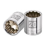 D-3820-M | Dado de 20 mm, 12 puntas, cuadro 3/8', Truper