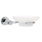 ELA-74 | Jabonera metálica cromo con plato de vidrio, Foset Element