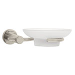 ELA-74N | Jabonera metálica satín con plato de vidrio, Foset Element