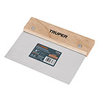 ETR-6 | Espátula rectangular 6' x 3' acero inoxidable, mango madera