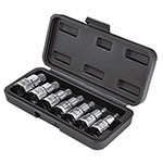JD-1/2X7-BC | Juego de 7 dados cuadro 1/2' punta corta bristol, en estuche