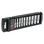 JD-1/4X10LP | Juego de 10 dados largos cuadro 1/4' std, Truper