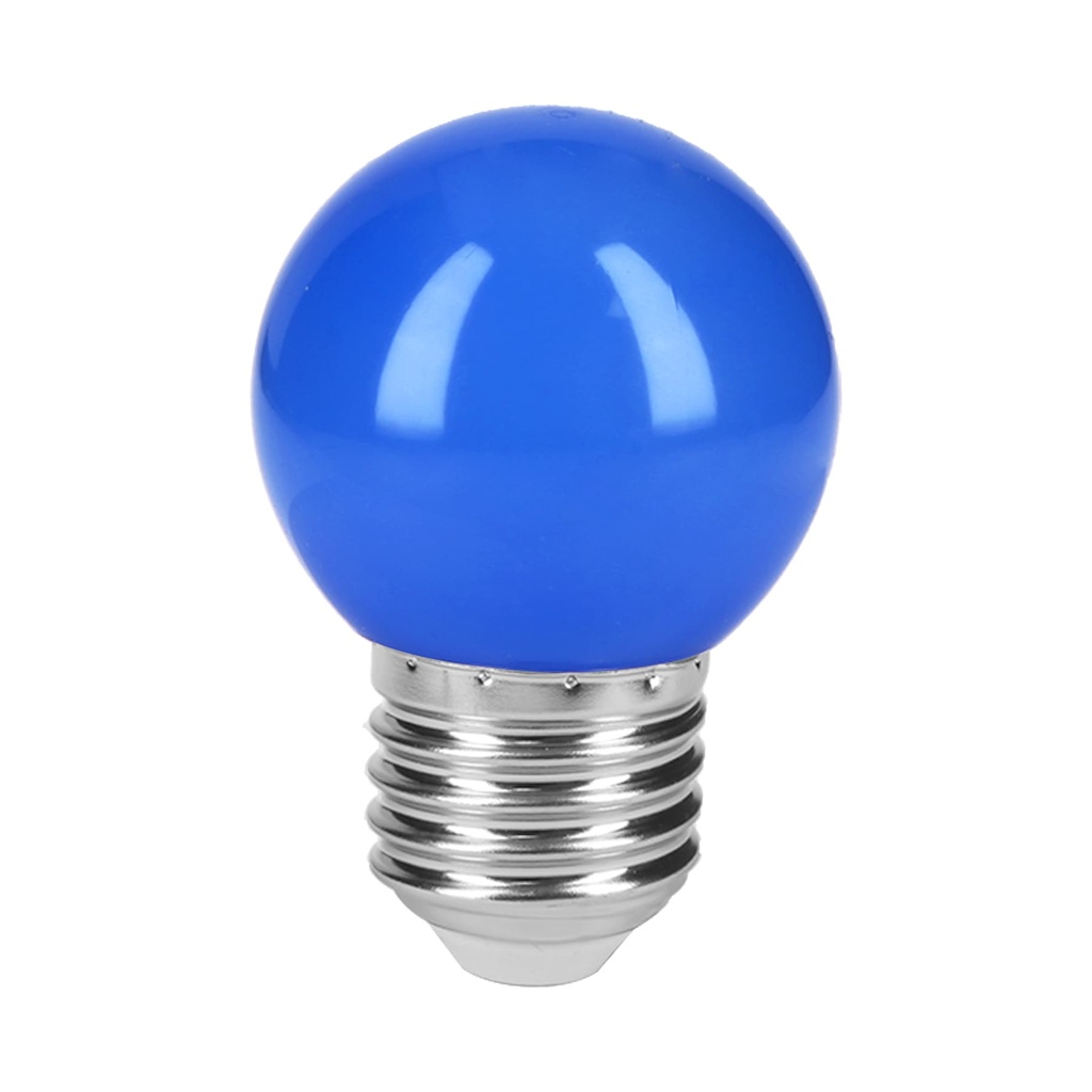 LED-1AZ | Lámpara LED tipo bulbo G45 1 W color azul, caja, Volteck