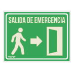 LIN-04 | Letrero de señalización 'SALIDA DE EMERGENCIA', 21 x 28 cm