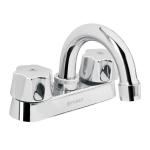 M-050 | Mezcladora 4' para lavabo, cuello curvo, cartucho cerámico