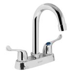 M-060P | Mezcladora 4' para lavabo, cuello bar, manerales palanca