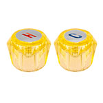 MM-200A | Juego 2 manerales acrílico ámbar p/lavabo y fregadero, Basic