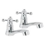 MP-244 | Juego 2 llaves para lavabo, ABS, manerales cruceta, Basic