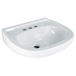 MUBA-10B | Lavabo cerámico con rebosadero, blanco, Foset