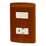 PA-APCO-IM | Placa armada contacto e interruptor, madera, línea Italiana