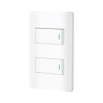 PA-APDO1-LB | Placa armada blanca con 2 interruptores 1 módulo, Lisboa