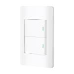 PA-APDO15-LB | Placa armada blanca 2 interruptores 1.5 módulos, Lisboa