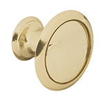 PER-072 | Perilla metálica estilo 'Moderno', latón brillante, Hermex