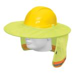 PROCA-V | Protector solar plegable para casco, verde con reflejante
