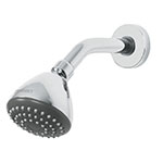 R-201 | Regadera redonda 3-1/4' brazo y chapetón acero inox, Aero