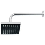 R-404 | Regadera cuadrada ABS 6' acabado cromo con brazo, Foset