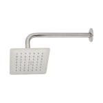 R-414N | Regadera cuadrada 6', acero inox, con brazo, satín, Túbig