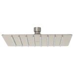 R-415SN | Regadera cuadrada 8', acero inox, sin brazo, satín, Túbig