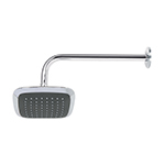 R-510 | Regadera cuadrada plato ancho 6' brazo inox a muro, Aero