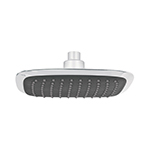 R-511S | Regadera cuadrada plato ancho 8' gris-cromo, sin brazo, Aero